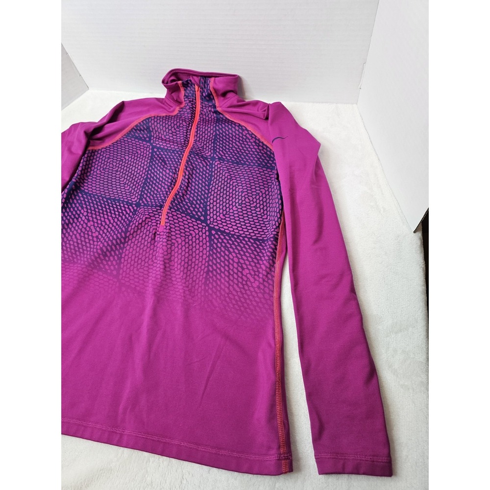 Nike Pro Women's Athletic Dri Fit Top Shirt 1/2 Zip Fleece Lined Size Large